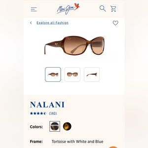 Maui Jim Sunglasses - NALANI (Tortoise with White and Blue)